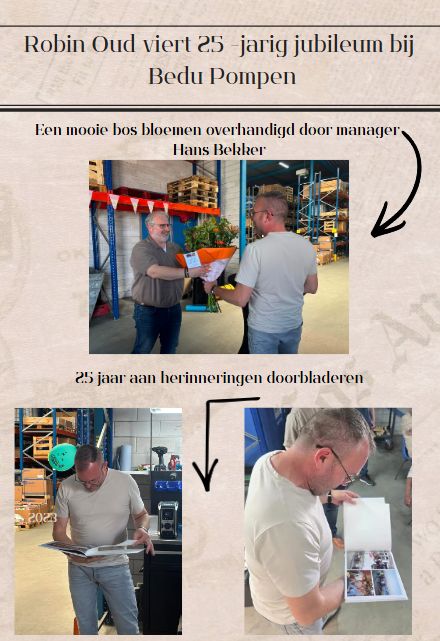 Robin Oud, 25 jaar in dienst bij Bedu